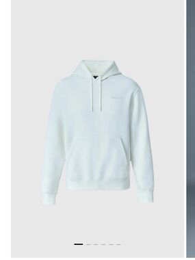 MACKAGE White KOLTON Double-Face Jersey Logo Hoodie Mens size XL